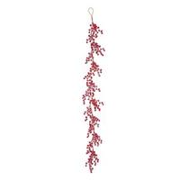 Vickerman 6' Artificial Large Icy Red Berry Garland
