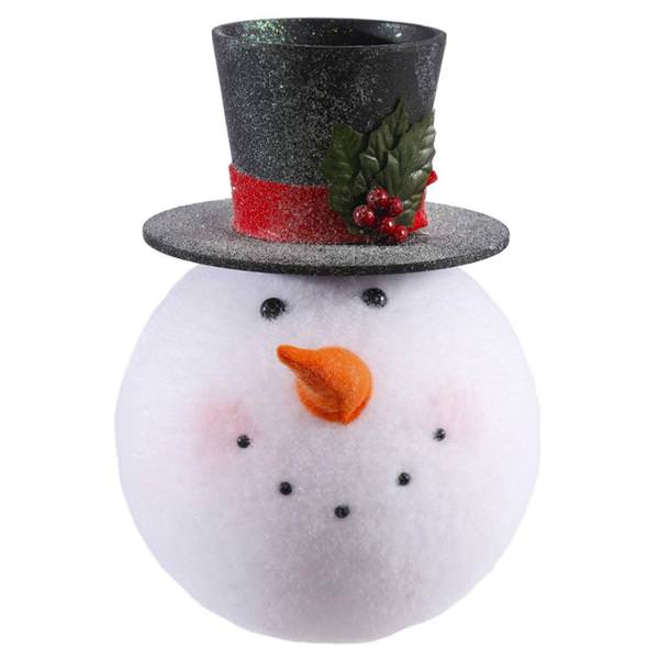 11" x 7.25" Snowman Head Planter