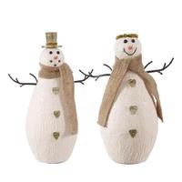 Vickerman 10" x 4.25" Vintage Mr-Mrs Snowman Set