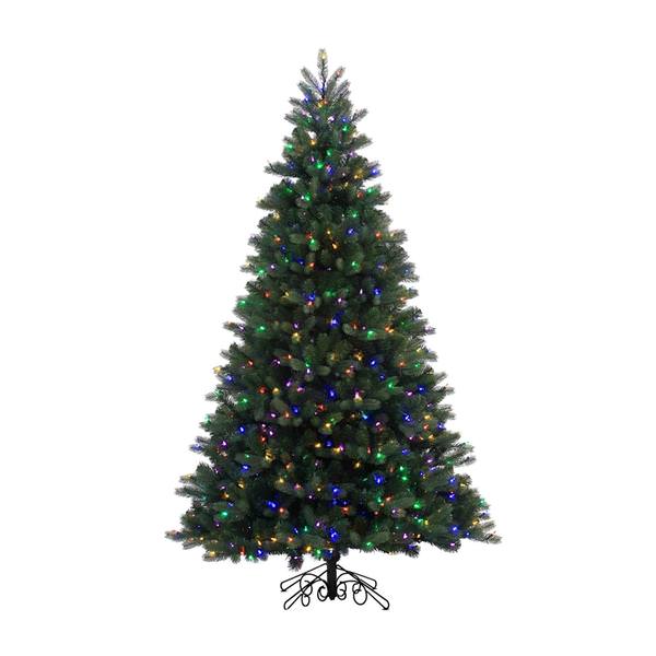 6.5' x 48" Artificial Noble Spruce 500 Multi-Color Italian LED Lights