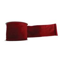 Vickerman 4" x 10yd Red Velvet Red Edge Ribbon