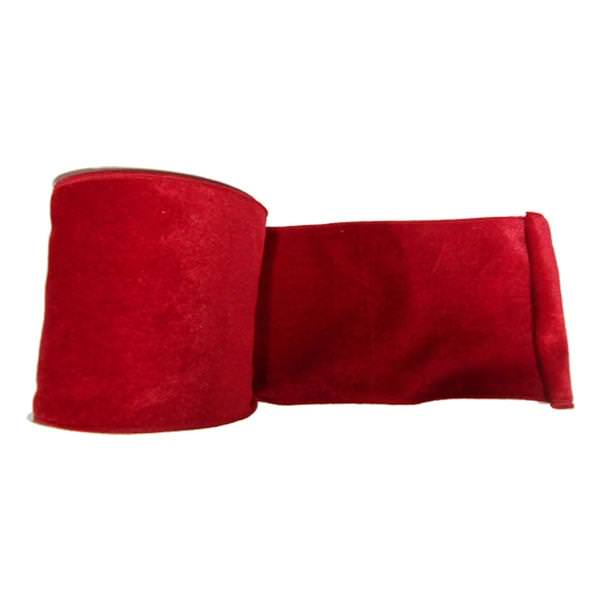 6" x 10yd Red Velvet Ribbon