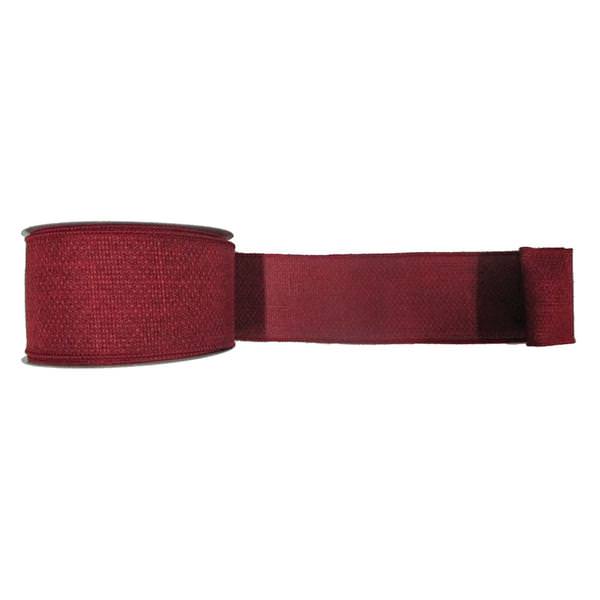2.5" x 10yd Red Soft Woven Burlap Ribbon