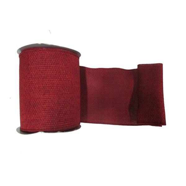 4" x 10yd Red Soft Woven Burlap Ribbon