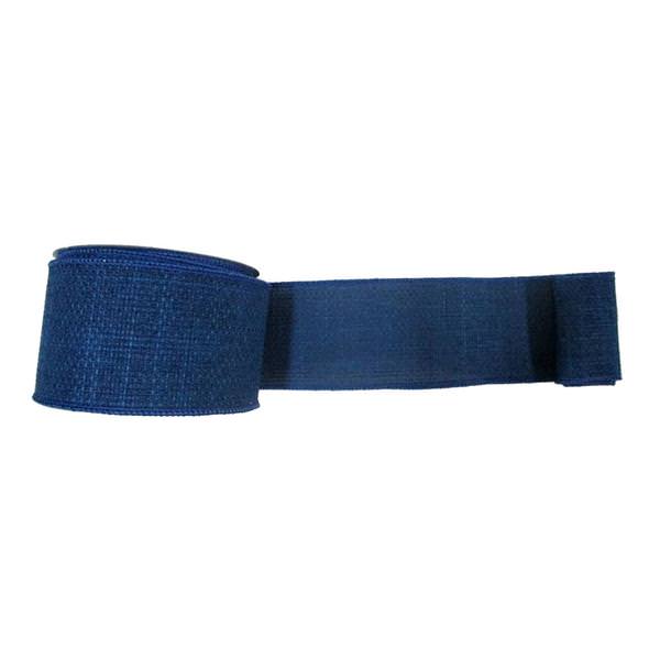 2.5" x 10yd Blue Soft Woven Burlap Ribbon