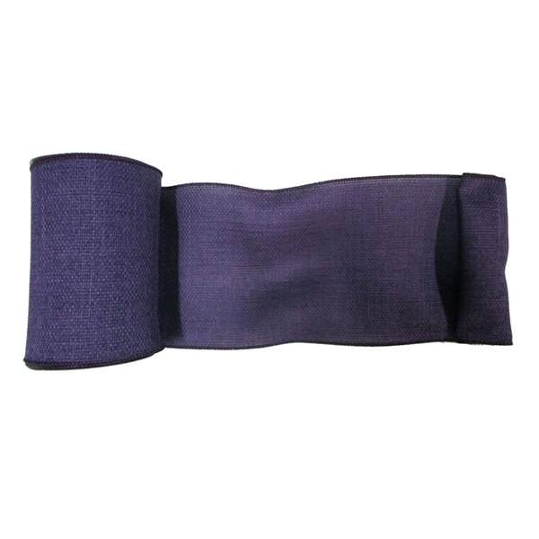 6" x 10yd Plum Soft Woven Burlap Ribbon