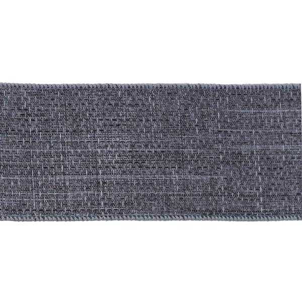 2.5" x 10yd Pewter Soft Woven Burlap Ribbon