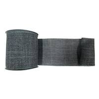 Vickerman 4" x 10yd Pewter Soft Woven Burlap Ribbon