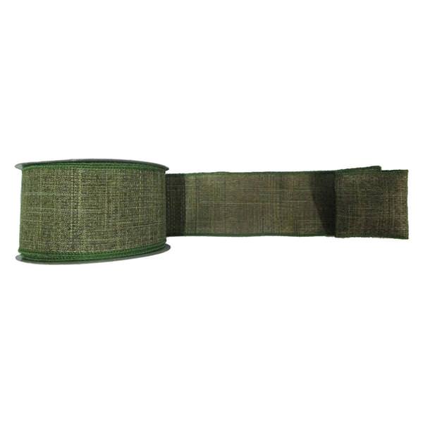 2.5" x 10yd Sage Soft Woven Burlap Ribbon