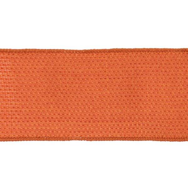 6" x 10yd Orange Soft Woven Burlap Wired Edge Ribbon