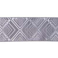 Vickerman 6" x 10yd Pewter Geometric Jacquard Ribbon