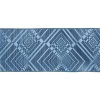 Vickerman 6" x 10yd Blue Geometric Jacquard Ribbon