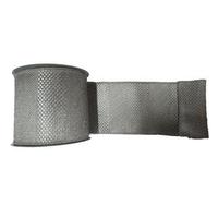 Vickerman 4" x 10yd Silver Textured Wide Stripe Ribbon