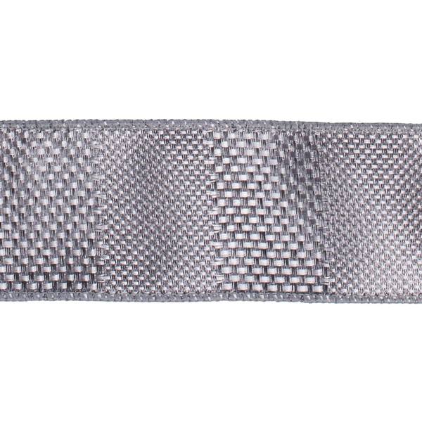 2.5" x 10yd Pewter Textured Wide Stripe Ribbon