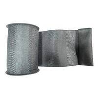 Vickerman 6" x 10yd Pewter Textured Wide Striped Ribbon
