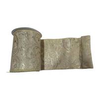 Vickerman 6" x 10yd Ecru Filigree Jacquard Ribbon
