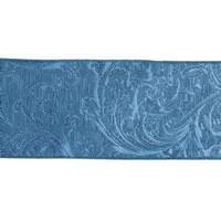 Vickerman 4" x 10yd Blue Filigree Jacquard Ribbon