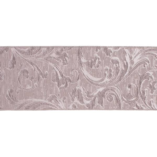 6" x 10yd Silver Filigree Jacquard Ribbon