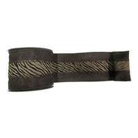 Vickerman 4" x 10yd Soft Brown Burlap Zebra Stripe Ribbon