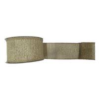 Vickerman 2.5" x 10yd Gold Beige Screen Weave Ribbon