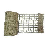 Vickerman 6" x 10yd Gold Fleck Natural Knit Check Ribbon