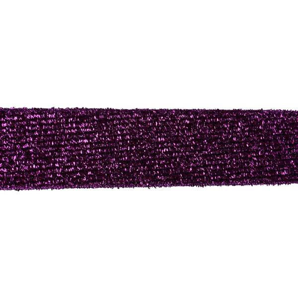 2.5" x 10yd Purple Woven Metallic Wired Ribbon