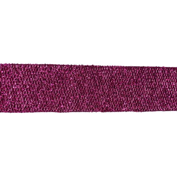 2.5" x 10yd Cerise Woven Metallic Wired Ribbon