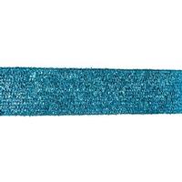 Vickerman 6" x 10yd Teal Woven Metallic Ribbon