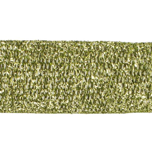 2.5" x 10yd Lime Woven Metallic Wired Ribbon