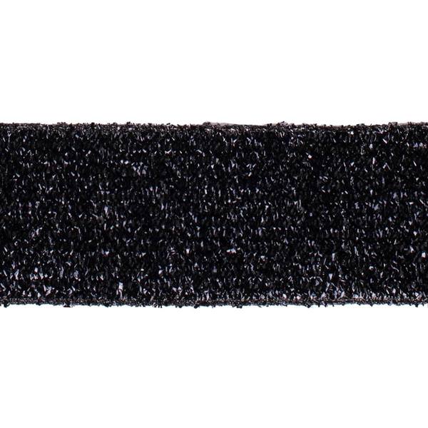 2.5" x 10yd Black Woven Metallic Wired Ribbon