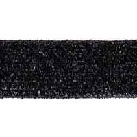Vickerman 2.5" x 10yd Black Woven Metallic Wired Ribbon