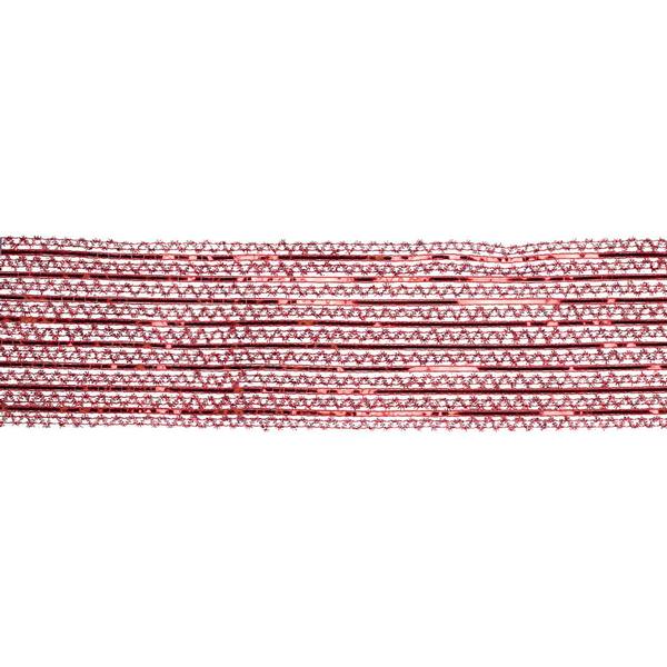 4" x 10yd Red Metallic Striped Wired Mesh Ribbon