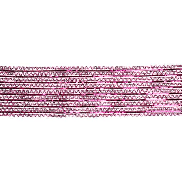 4" x 10yd Cerise Metallic Striped Wired Mesh Ribbon