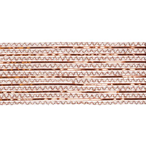 4" x 10yd Copper Metallic Striped Wired Mesh Ribbon