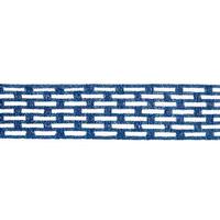 Vickerman 4" x 10yd Blue Metallic Rectangle Wired Mesh Ribbon