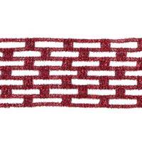 Vickerman 4" x 10yd Red Metallic Rectangle Wired Mesh Ribbon