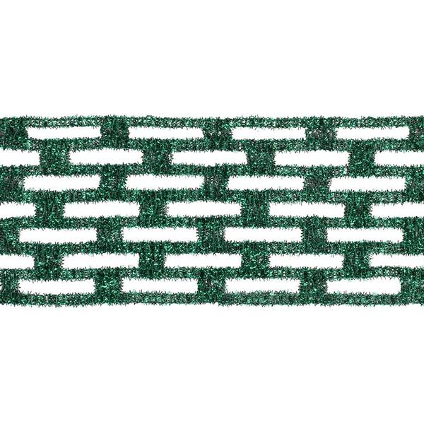 6" x 10yd Emerald Metallic Rectangle Wired Mesh Ribbon