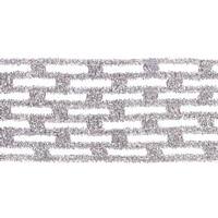 Vickerman 4" x 10yd Silver Metallic Rectangle Wired Mesh Ribbon