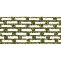 Vickerman 4" x 10yd Lime Metallic Rectangle Wired Mesh Ribbon