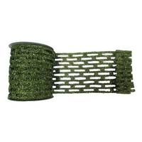 Vickerman 6" x 10yd Lime Metallic Rectangle Wired Mesh Ribbon