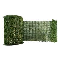 Vickerman 6" x 10yd Lime Metallic Wired Mesh Ribbon