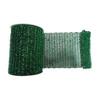 Vickerman 6" x 10yd Emerald Metallic Wired Mesh Ribbon