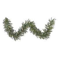 Vickerman 9' x 14" Artificial Dunhill Fir Garland 100 Warm White Italian LED Lights