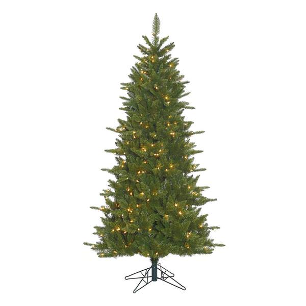 9' x 52" Artificial Slim Durango Spruce 850 Clear Miniature Lights