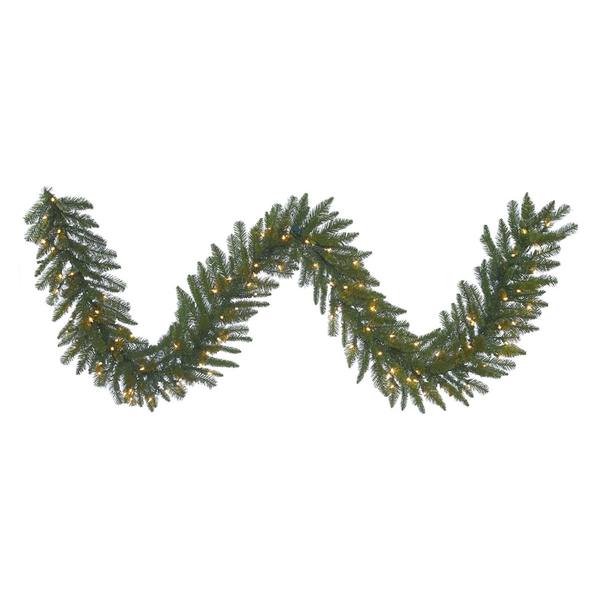 9' x 14" Artificial Durango Spruce Garland 100 Clear Miniature Lights