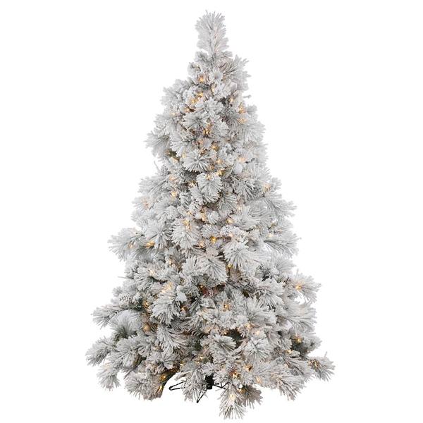 4.5' x 46" Artificial Flocked Alberta 250 Clear Miniature Lights with Pine Cones
