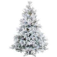 Vickerman 4.5' x 46" Artificial Flocked Alberta 250 Multi-Colored Italian LED Lights with Pine Cones