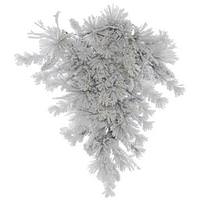 Vickerman 36" Artificial Flocked Alberta Teardrop with Pine Cones
