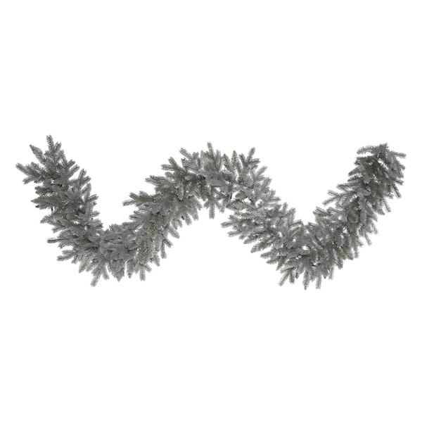 9' x 14" Artificial Frosted Sable Pine Garland