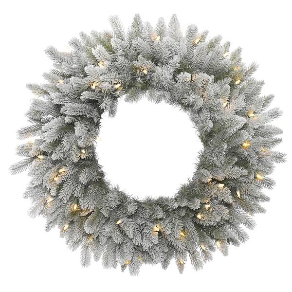 24" Artificial Frosted Sable Pine 50 Clear Dura-Lit® Miniature Lights